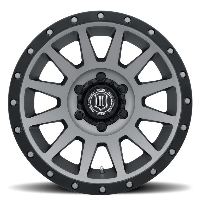 ICON Compression 18x9 6x5.5 25mm Offset 6in BS 95.1mm Bore Titanium Wheel Secondary image