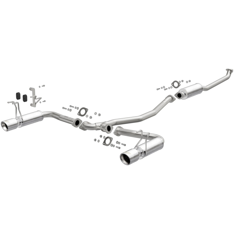 MagnaFlow 16-18 Honda Civic L4 2.0L Street Series Cat-Back Exhaust w/ Polished Tips parts and components diagram