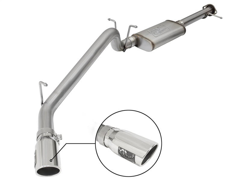 aFe Mach Force-XP Exhaust 3in CB SS 15-17 GM Colorado/Canyon 2.5L/3.6L Side Exit w/ Polished Tip Secondary image