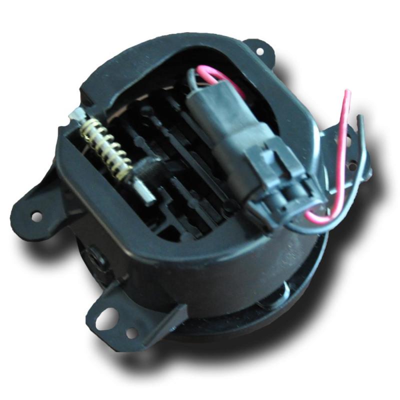 DV8 Offroad 07-18 Jeep Wrangler JK 4in 30W LED Replacement Fog Lights connector and housing