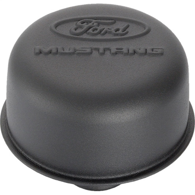 Ford Racing Black Crinkle Finish Breather Cap w/ Ford Mustang Logo Secondary image