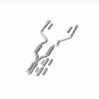 MagnaFlow 2017+ Dodge Charger 409 SS Polished 3in Quad Tips Cat-Back Exhaust components and parts layout