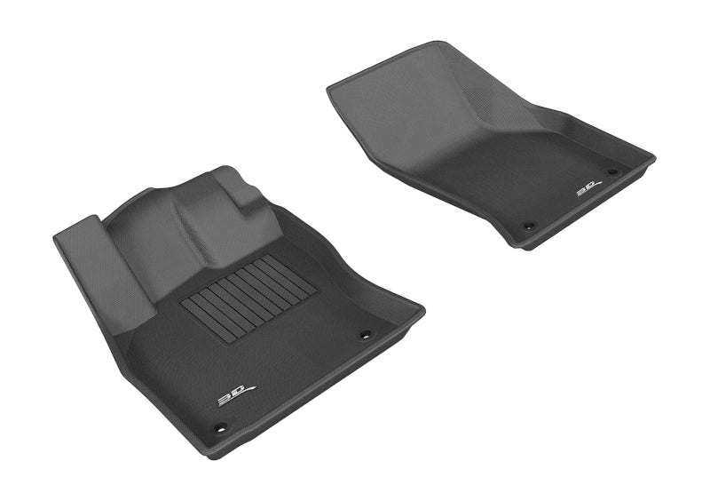 3D MAXpider 2015-2020 Audi A3/A3 Sportback E-Tron/RS3/S3 Kagu 1st Row Floormat - Black in black rubber design. Main image