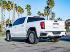 Borla 19 Chevrolet Silverado/GMC Sierra 1500 6.2L SS ATAK Catback Exhaust w/ Factory Tips on a GMC truck with palm trees