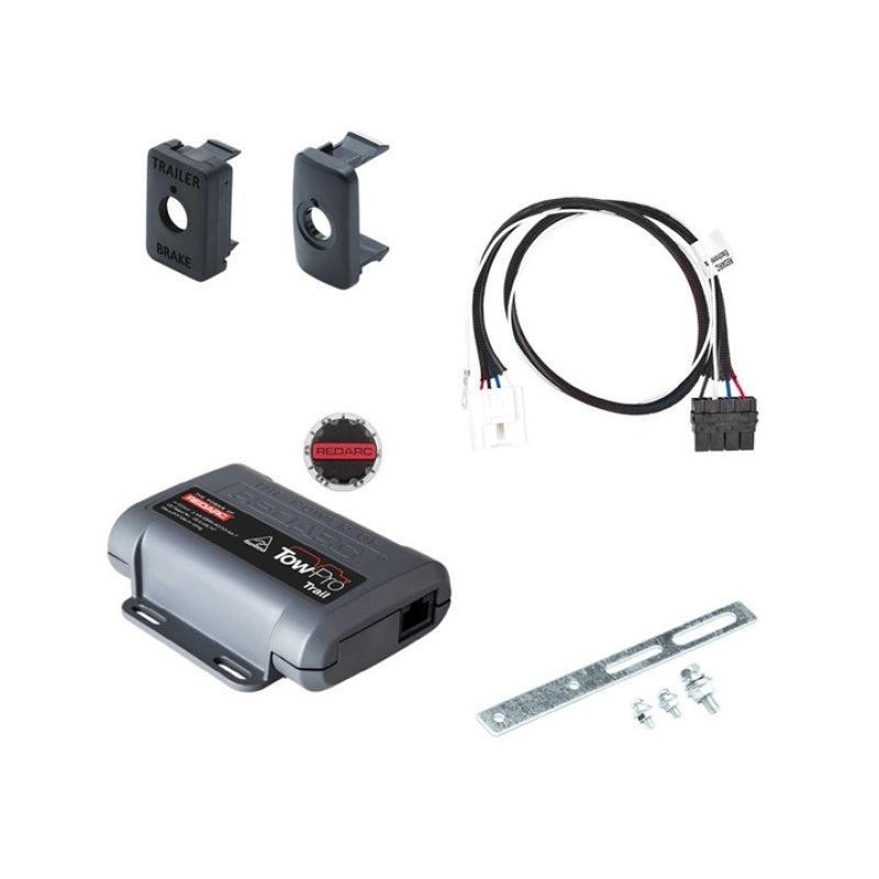 REDARC 16-23 Toyota Tacoma/Tundra Tow-Pro Trail Brake Controller Kit components for offroad performance upgrades.