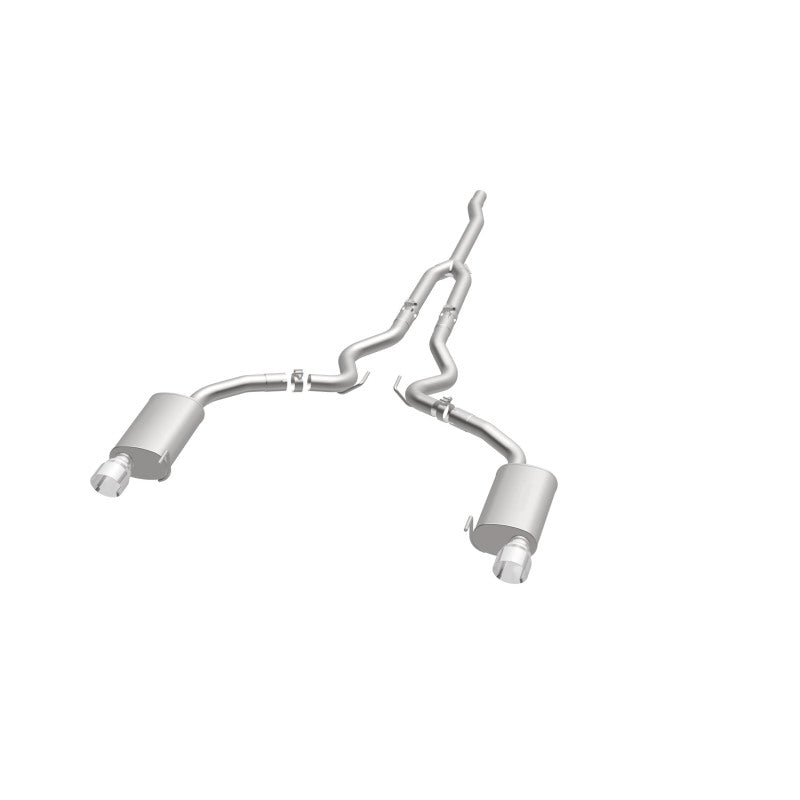 MagnaFlow Cat Back, SS, 2.5in, Street, Dual Split Polished 4.5in Tips 2015 Ford Mustang Ecoboost exhaust system