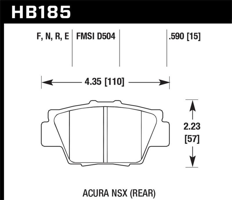 Hawk HPS 5.0 Street Brake Pads - Rear Secondary image