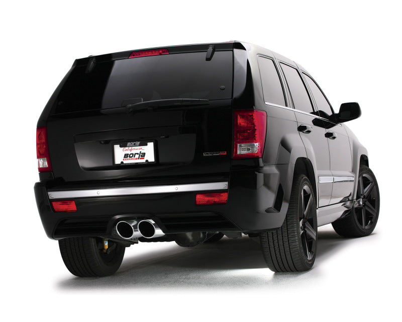 Borla 06-09 Jeep Grand Cherokee SRT8 S-Type Catback Exhaust on a black SUV.