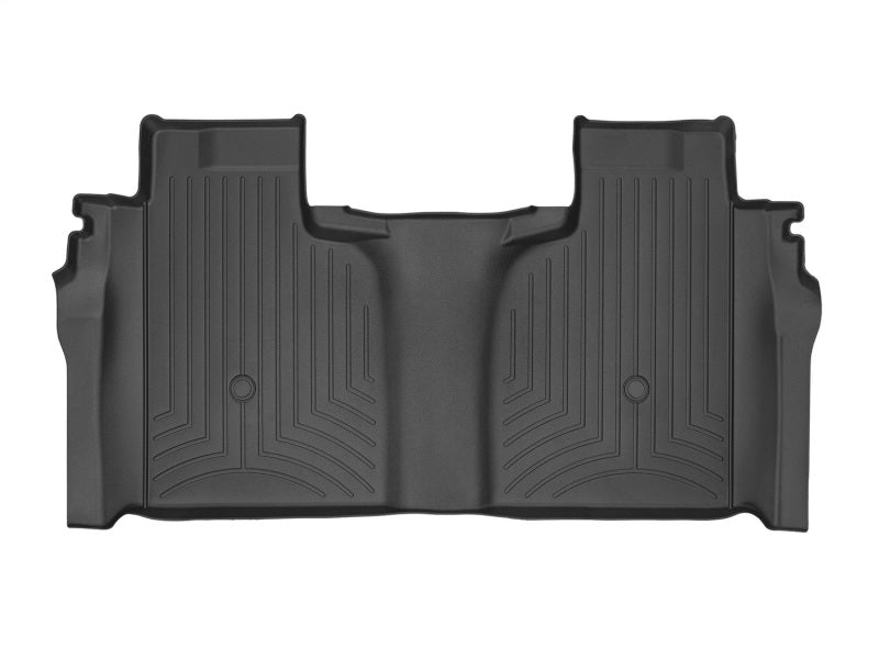 WeatherTech 19-23 Chevrolet Silverado 1500 Crew Cab (1st Row Bench Seats) Rear FloorLiner - Black for offroad truck accessories Main image