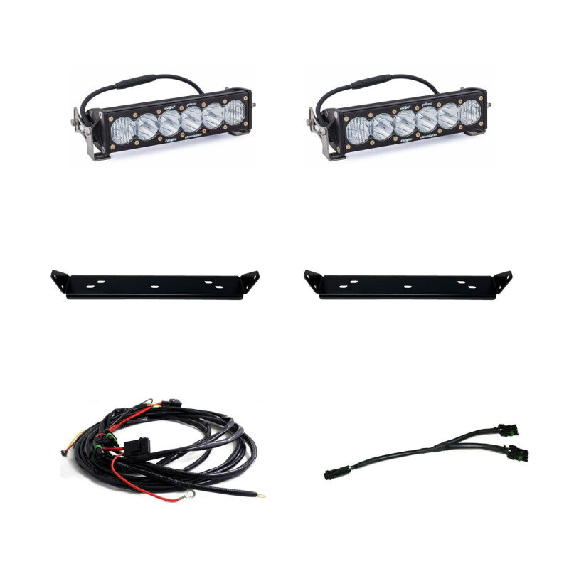Baja Designs 2021+ Ford Raptor OnX6 Behind Grill Kit -10in. Clear D/C off road parts and performance upgrades.