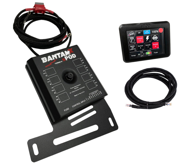 Spod 07-18 Jeep Wrangler JK BantamX Touchscreen and wiring kit
