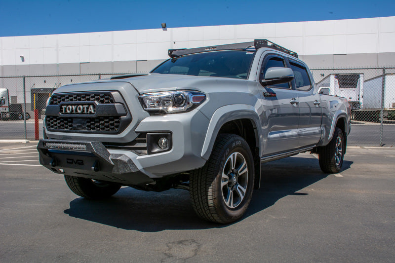 DV8 Offroad 2016+ Toyota Tacoma Center Bumper shown on truck