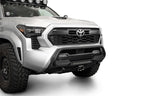 Addictive Desert Designs2024+ Toyota Tacoma Stealth Center Mount Winch Front Bumper w/ Top Hoop on a truck