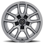 ICON Vector 5 17x8.5 5x150 25mm Offset 5.75in BS 110.1mm Bore Titanium Wheel for offroad performance upgrades