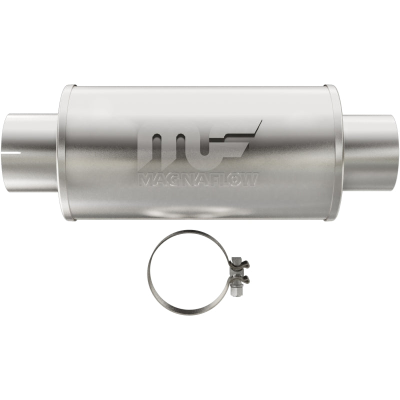 MagnaFlow Muffler Mag DSL SS 7x7x14 4in Inlet 4in Outlet for offroad performance upgrades