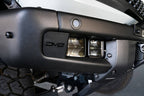 DV8 Offroad 21-22 Ford Bronco Factory Bumper Pocket Light Mount (Pair) 3in LED Pod Lights installed on a truck bumper