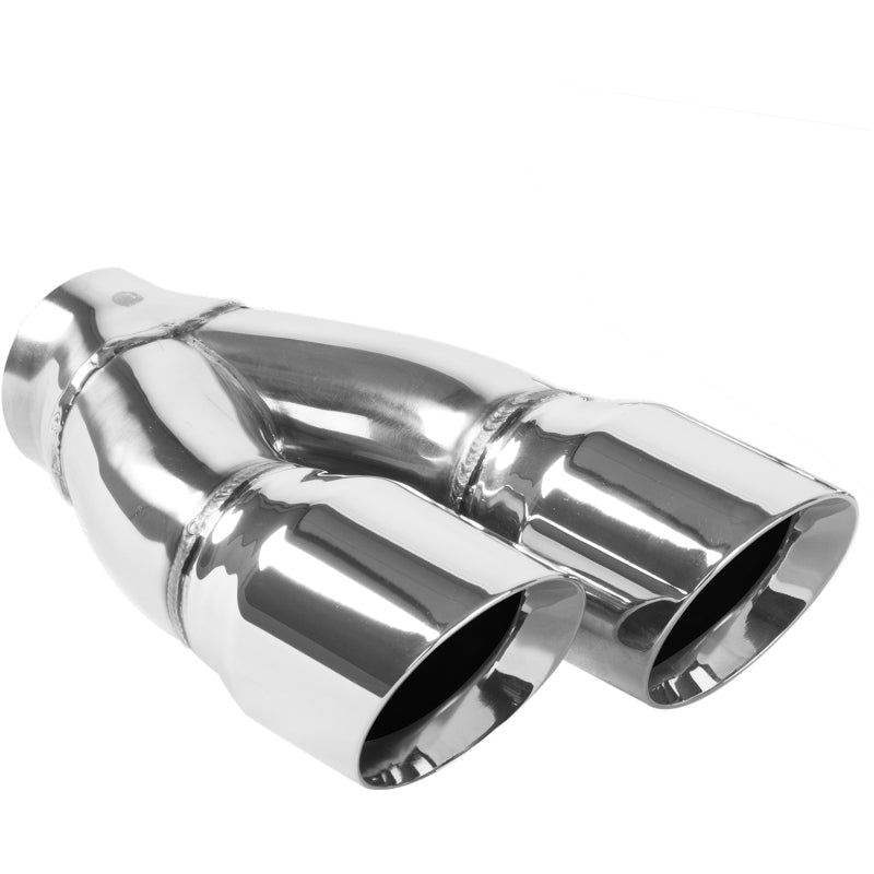 MagnaFlow Double Wall 3in Dual Round Polished Tip 2.25in Inlet Secondary image