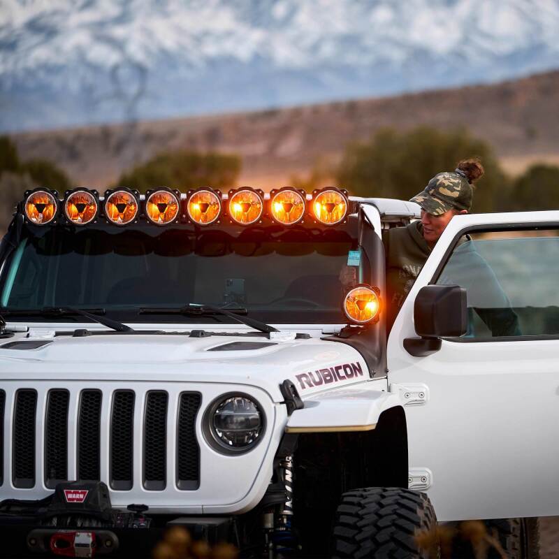 KC HiLiTES Gravity Titan LED 6in. - Pair Pack (Wide-40 Beam) on Jeep Rubicon
