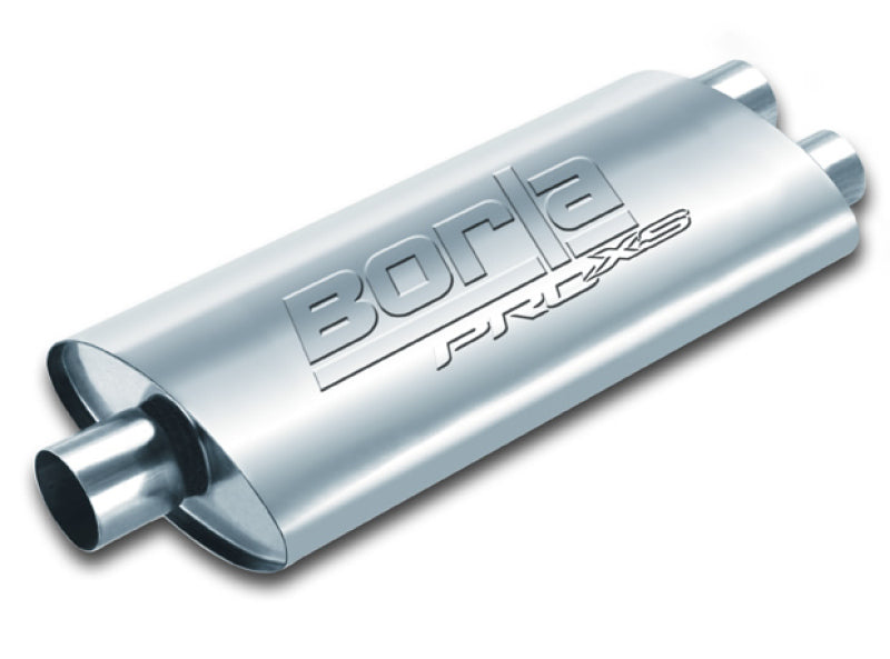 Borla Pro-XS 2.5in Tubing 19in x 4in x 9.5in Oval Center/Dual Muffler for offroad performance upgrades
