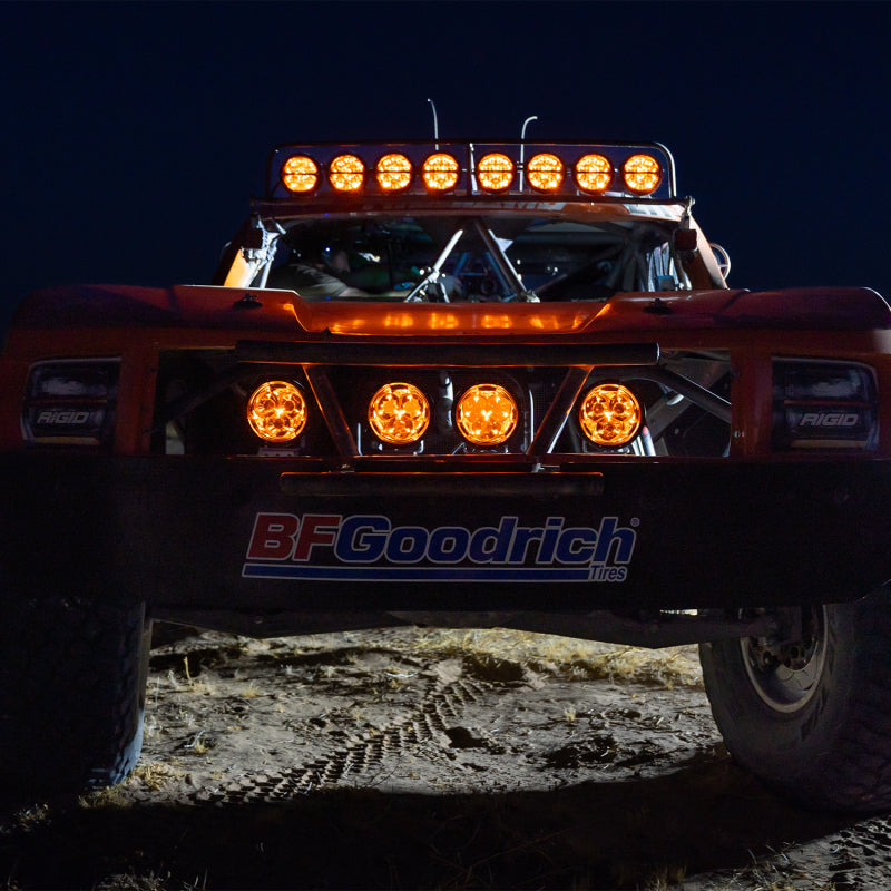 Rigid Industries 360-Series Laser 6in Amber Backlight on off-road truck