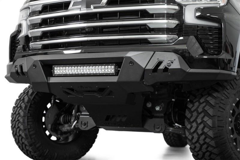 Addictive Desert Designs2022+ Chevrolet Silverado 1500 Black Label Front Bumper with LED light bar