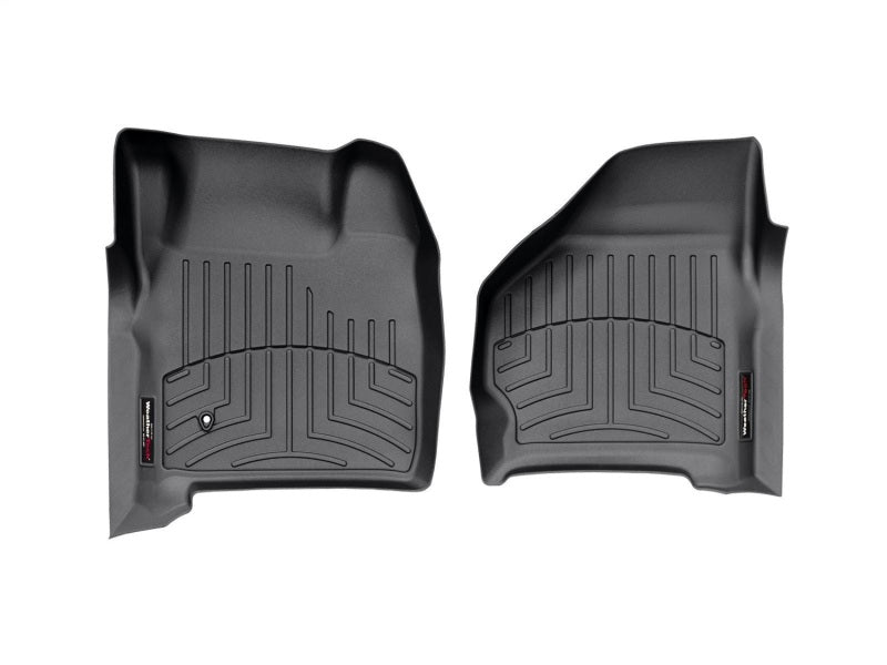 WeatherTech 99-07 Ford F250 Super Duty Crew Front FloorLiner - Black for superior protection and fit in trucks.