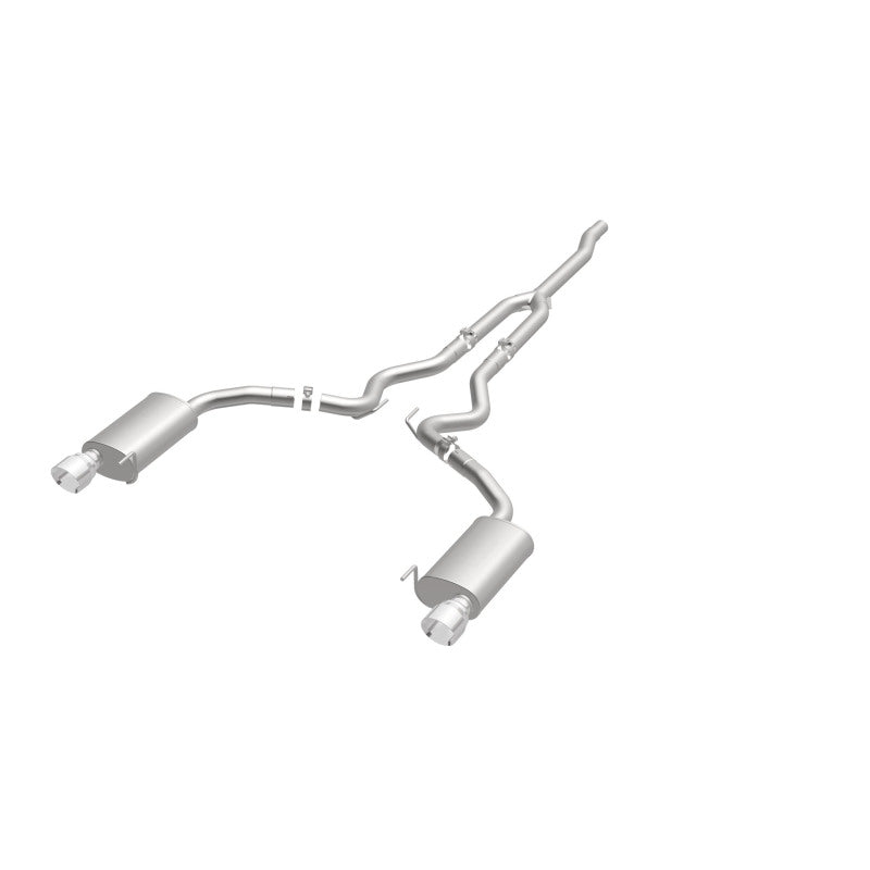 MagnaFlow Cat Back, SS, 2.5in, Street, Dual Split Polished 4.5in Tips 2015 Ford Mustang Ecoboost exhaust system