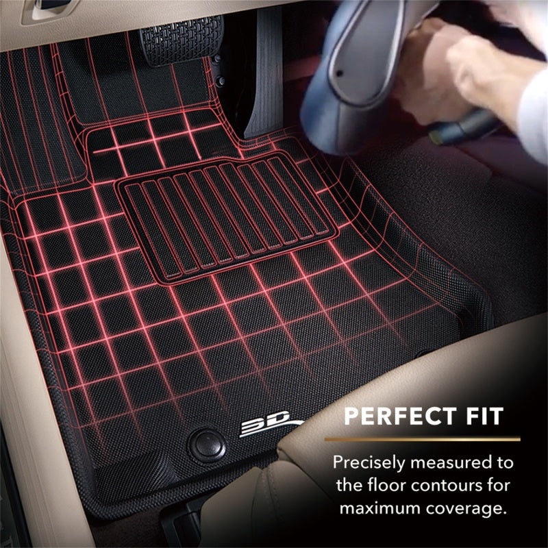 3D MAXpider 2014-2020 BMW 4 Series F32/F33/F36 Kagu 1st Row Floormat - Black with perfect fit design