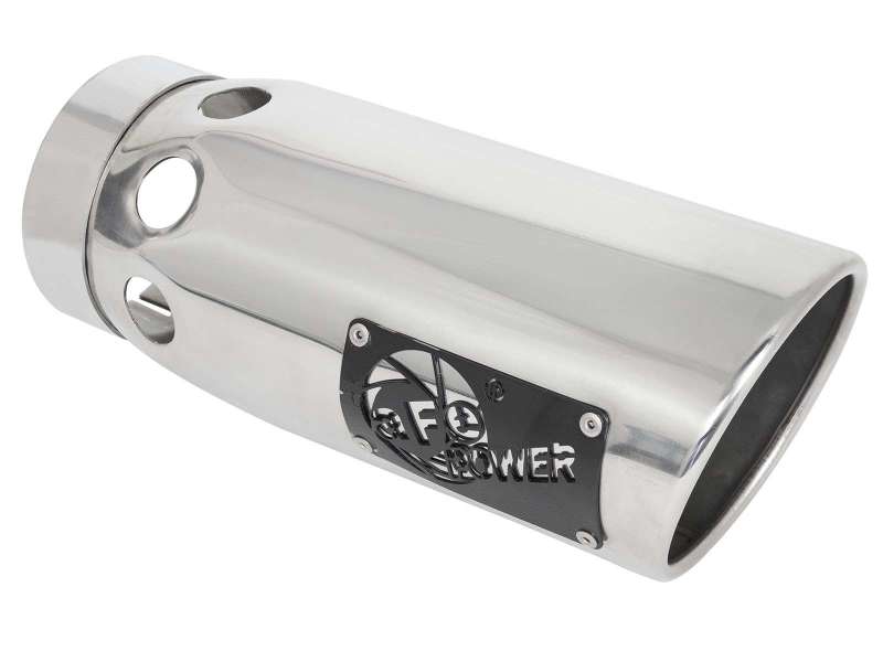 aFe Large Bore-HD 3in 409-SS DPF-Back Exhaust System w/ Polished Tip 14-19 RAM 1500 V6 3.0L (td) Secondary image