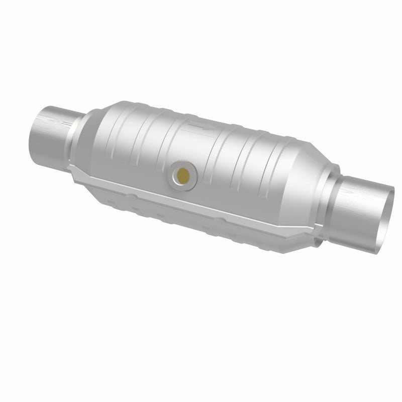 MagnaFlow Conv Univ 2.25in Inlet/Outlet Center/Center Round 11in Body L x 5.125in W x 15in Overall L catalytic converter image