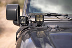 DV8 Offroad 18-22 Jeep Gladiator JT Cowl Light Bar Bracket with LED lights on Jeep