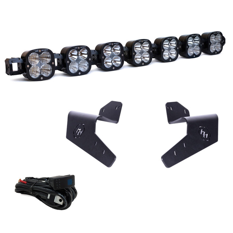 Baja Designs 2024+ Can-Am Maverick R 7XL Linkable Roof Mount Kit with offroad lighting accessories