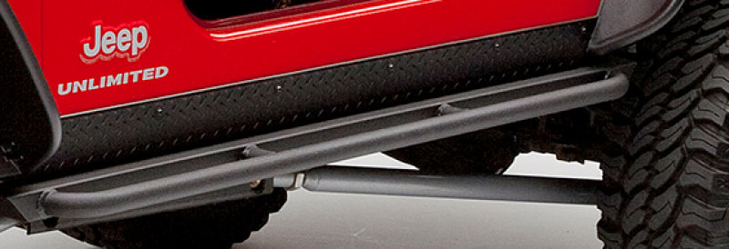 Body Armor 4x4 97-06 Jeep Wrangler TJ Rockcrawler Side Steps for offroad durability.