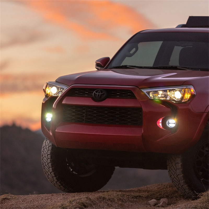 Rigid Industries 2014+ Toyota Tundra & 4Runner / 2016+ Tacoma 360-Series PRO SAE Fog Kit - White on red SUV