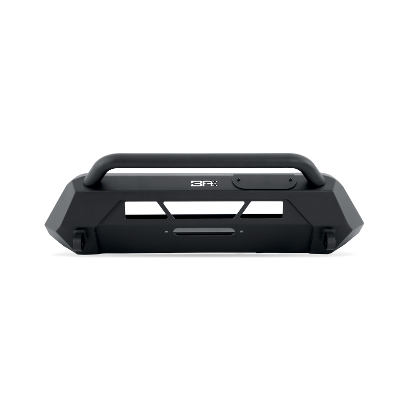 Body Armor 4x4 12-15 Toyota Tacoma HiLine Front Winch Bumper for off road parts and recovery gear.