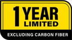 1 Year Limited Warranty Excluding Carbon Fiber Label