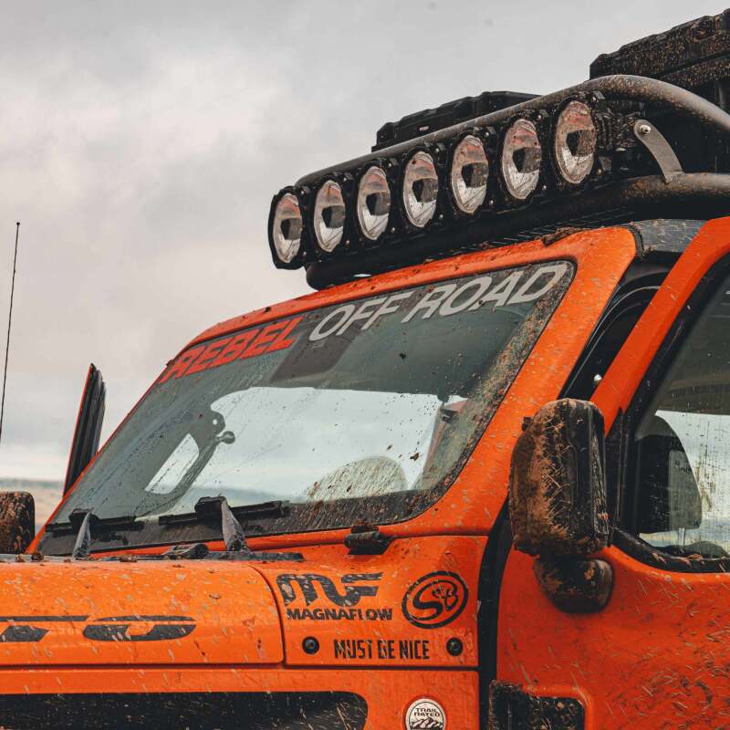 KC HiLiTES Gravity Titan LED Light Bar - 45in. (7-Light) on off-road truck