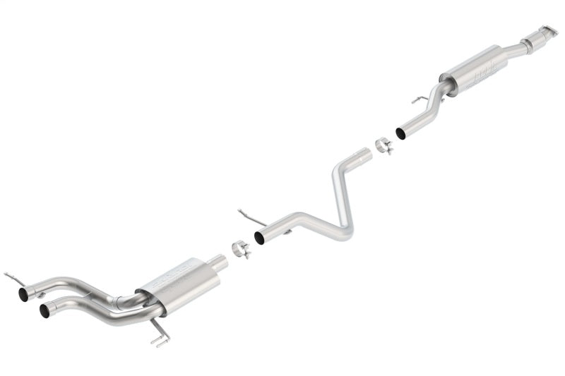 Borla 13-15 Hyundai Veloster Turbo 1.6L AT/MT FWD 2dr Dual Center Rear Exit Cat-Back Exhaust system components