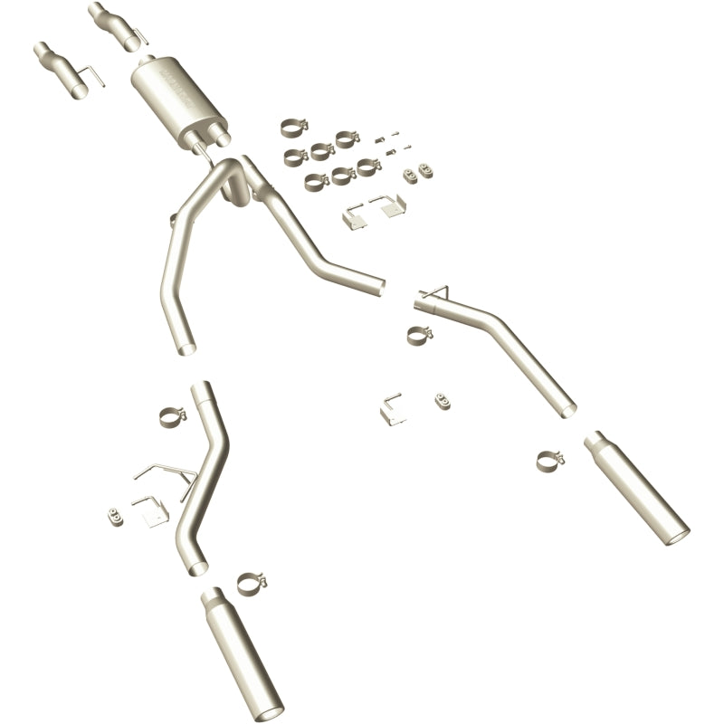 MagnaFlow 11 Ford F-150 3.7L/5.0L/6.2L SS Catback Exhaust Dual Split Rear Exit w/ 3.5in SS Tips Secondary image