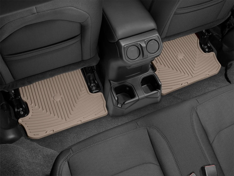 WeatherTech 2018+ Jeep Wrangler Rear Rubber Mats - Tan Secondary image