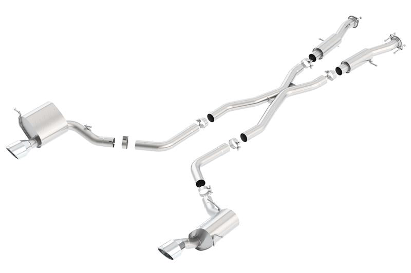 Borla 2015 Jeep Grand Cherokee SRT8 ATAK Dual Round Rolled Exit Catback Exhaust for offroad performance upgrades.