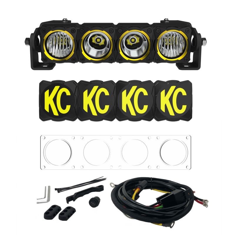 KC HiLiTES FLEX ERA LED 10in. Light Bar - Master Kit components Main image