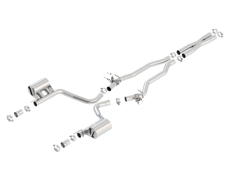 Borla 2015 Dodge Challenger SRT/392 Hemi 6.4L V8 ATAK Catback Exhaust w/ Valves Factory Bezel parts kit