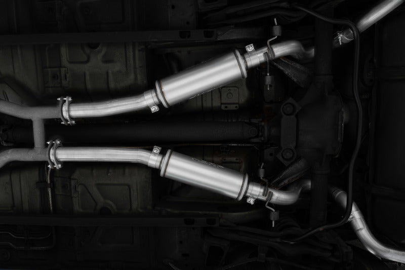 MBRP 99-04 Ford Mustang GT 4.6L 2.5in. Dual Split Rear AL Cat Back w/ 3.5in. Dual Wall Blk. Tips Secondary image