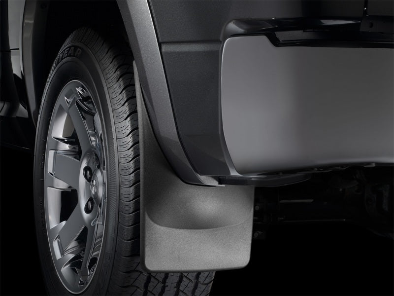 WeatherTech 17-120 Ford F-250/350/450/550 w/Fender Flares Rear Dually No Drill Mudflaps - Black Secondary image