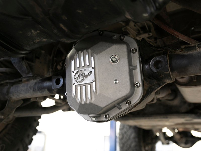 aFe 97-18 Jeep Wrangler TJ/JK Dana 44 Street Series Differential Cover w/ Machined Fins - Raw Secondary image