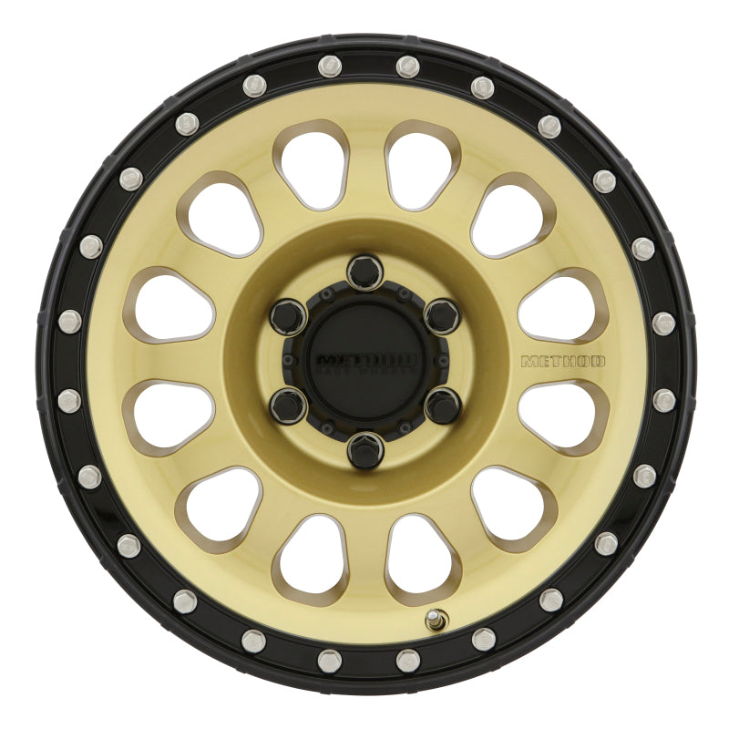 Method MR315 17x8.5 0mm Offset 6x5.5 106.25mm CB Gold/Black Street Loc Wheel Secondary image