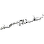 MagnaFlow 12-18 Jeep Wrangler 2.5in Overland Series Cat-Back Exhaust components for offroad trucks.