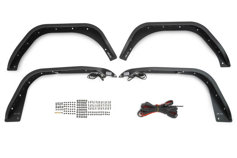 DV8 Offroad 18-23 Jeep Wrangler JL Slim Fender Flares set