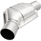 MagnaFlow Conv Univ 2.5 Angled Inlet catalytic converter for offroad performance upgrades.